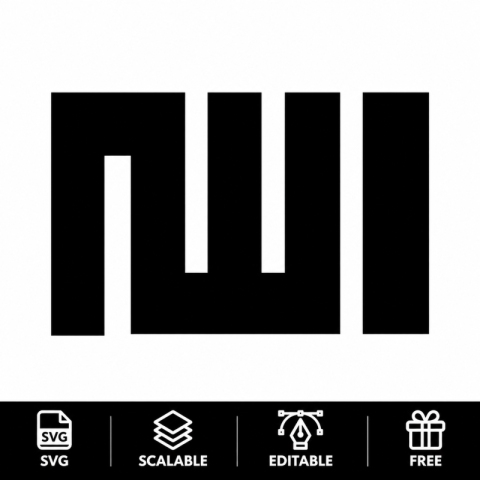 Allah الله Square Kufic Calligraphy SVG